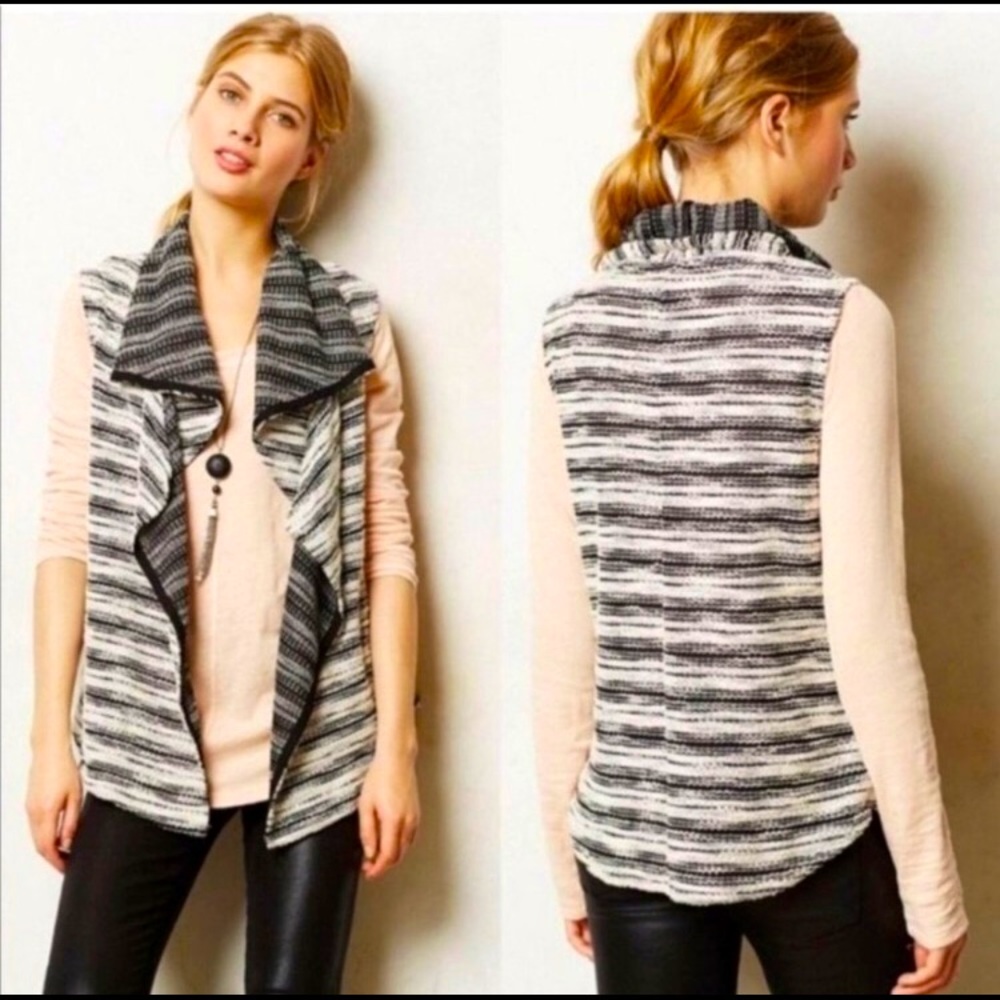 Anthropologie Dolan striped sweater vest size large